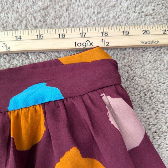 Modcloth Skirt Women 1X Maroon Polka Dot Swing Retro Rockabilly 1950s Pockets - Picture 6 of 9